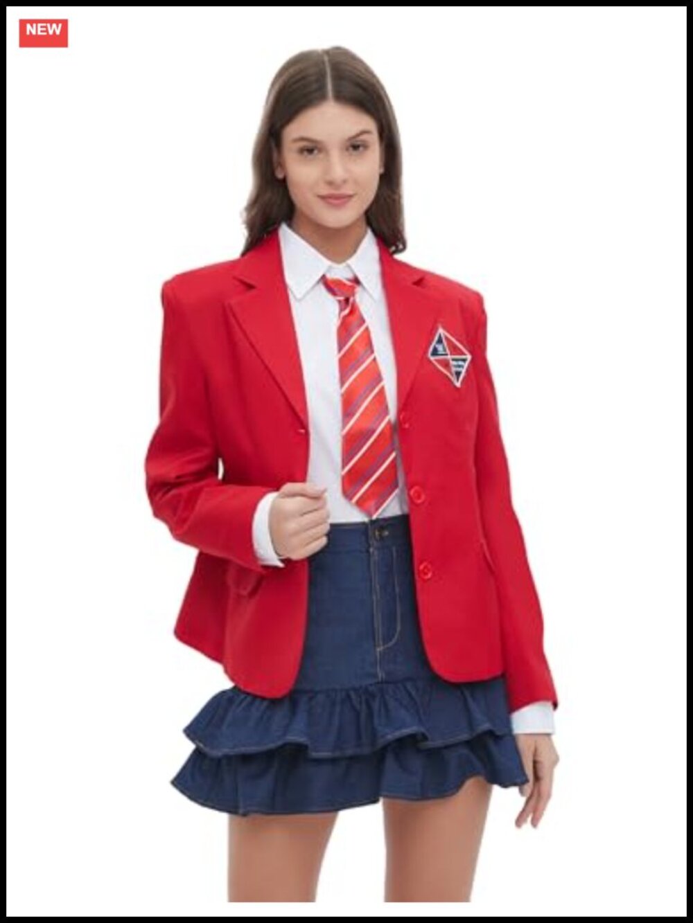 Adult Women's RBD Halloween Costume Set - Classic School Uniform, 4 Pieces,